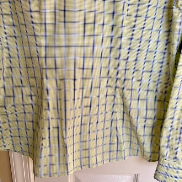 Lands' End Plaid No Iron Pinpoint Oxford Longsleeve Button Down Shirt Size 14 - Picture 9 of 12
